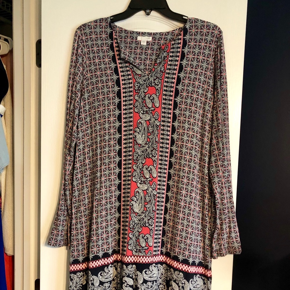 J Jill multicolored knit dress